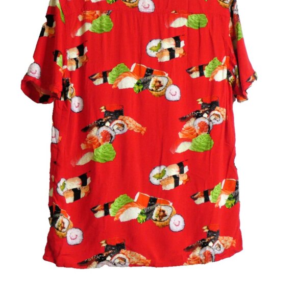 Sushi Men Shirt Size M Japanese Food Fun Eating Short Sleeve Joke Food Eat Out - Picture 5 of 8